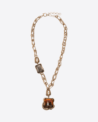 WEEKEND MAX MARA COLLANA ORO / UNI COLANNA GIROCOLLO CON PIETRE