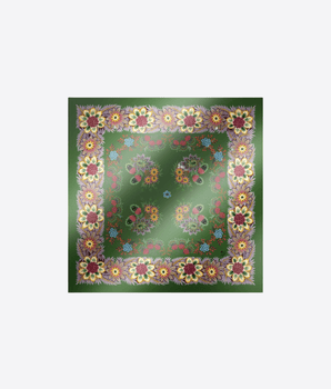 WEEKEND MAX MARA FOULARD VERDE / UNI FOULARD IN TWILL DI SETA STAMPATA