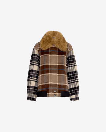 WEEKEND MAX MARA GIACCA BOMBER IN DRAP DI LANA CHECK