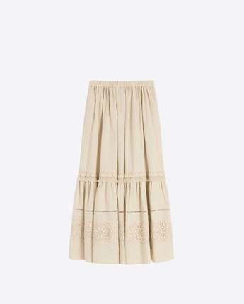 WEEKEND MAX MARA GONNA GONNA LUNGA IN TELA DI LINO