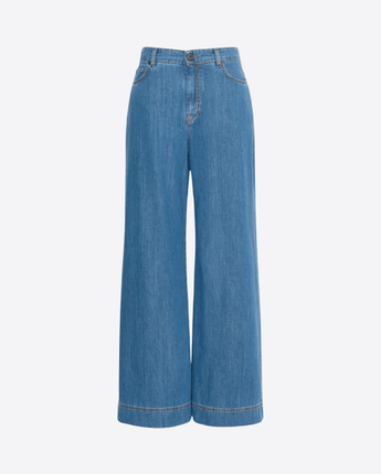 WEEKEND MAX MARA JEANS JEANS WIDE LEG IN DENIM DI COTONE