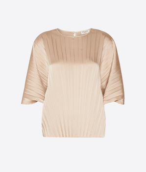 WEEKEND MAX MARA MAGLIA BLUSA AMPIA IN RASO PLISSÈ