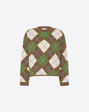 WEEKEND MAX MARA MAGLIA MAGLIA IN FILATO DI LANA ARGYLE