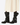 WEEKEND MAX MARA SCARPE STIVALE BIKER IN PELLE NERO