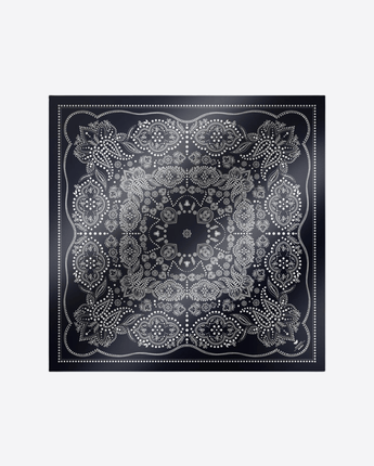 WEEKEND MAX MARA UNI FOULARD QUADRATO IN SETA STAMPATA BLU NOTTE