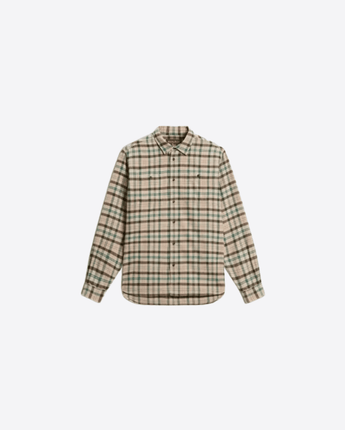 WOOLRICH CAMICIA CAMICIA WARREN A QUADRI IN FLANELLA DI PURO COTONE