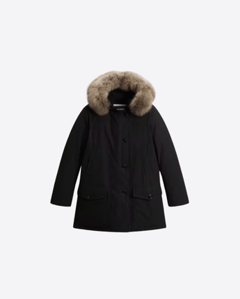 WOOLRICH GIACCA ARCTIC PARKA IN RAMAR CLOTH CON QUATTRO TASCHE E PELLICCIA REMOVIBILE