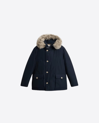WOOLRICH GIACCA ARTIC ANORAK IN RAMAR CLOTH CON PELLICCIA REMOVIBILE