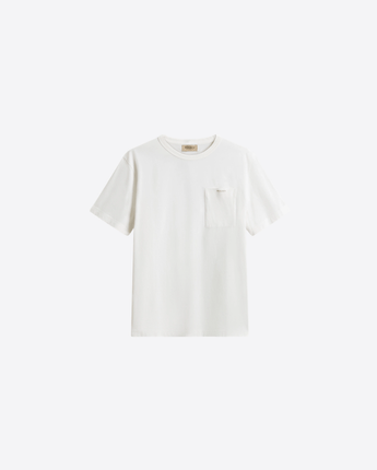 WOOLRICH T-SHIRT BIANCO / S T-SHIRT CON TASCHINO