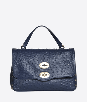 ZANELLATO BORSA BLU / S BORSA POSTINA CON BORCHIE