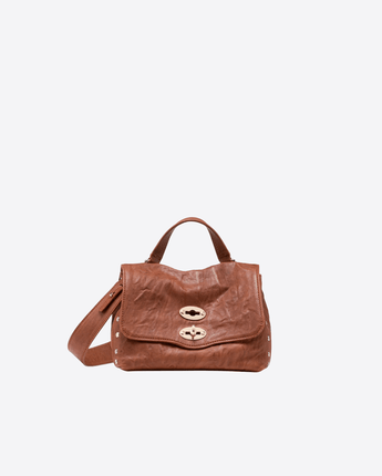 ZANELLATO BORSA BROWN / BABY BORSA POSTINA BABY IN PELLE STROPICCIATA BROWN VALLE DEL CASENTINO