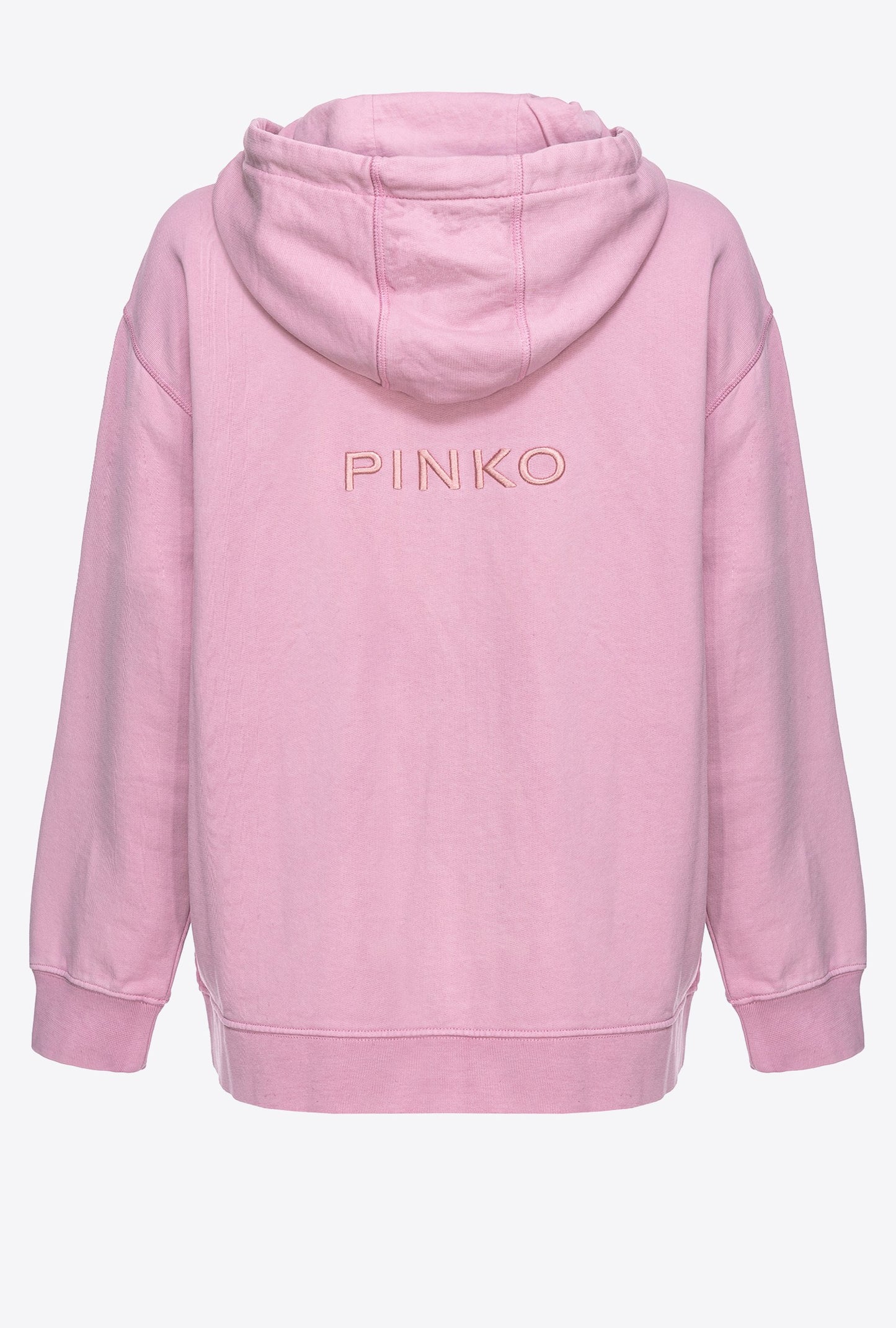 PINKO | FELPA CON ZIP E RICAMO LOVE BIRDS