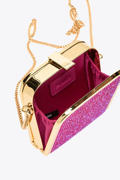 PINKO | BOX CLUTCH FULL STRASS