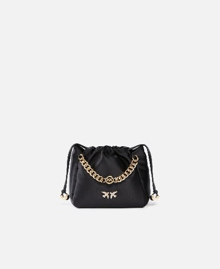 PINKO | MINI BORSA POCHETTE IN SATIN CON CATENA