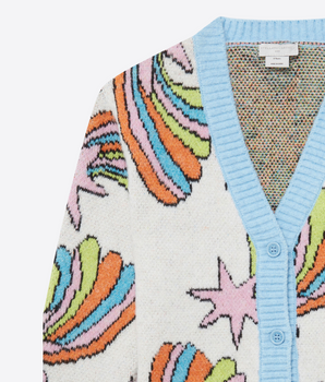 CARDIGAN IN MAGLIA CON STELLE CADENTI