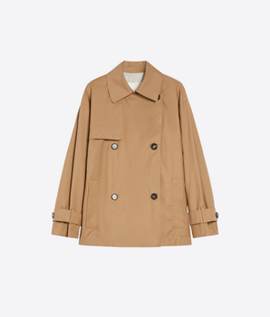 SHORT TRENCH COAT IN DROP-PROOF TWILL