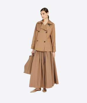 SHORT TRENCH COAT IN DROP-PROOF TWILL