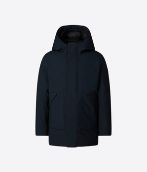 PARKA WITH HOOD CHILD ALBI BLUE BLACK