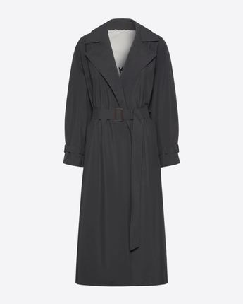 WEEKEND MAX MARA TRENCH TRENCH LUNGO IN TELA TECNICA ANTIGOCCIA