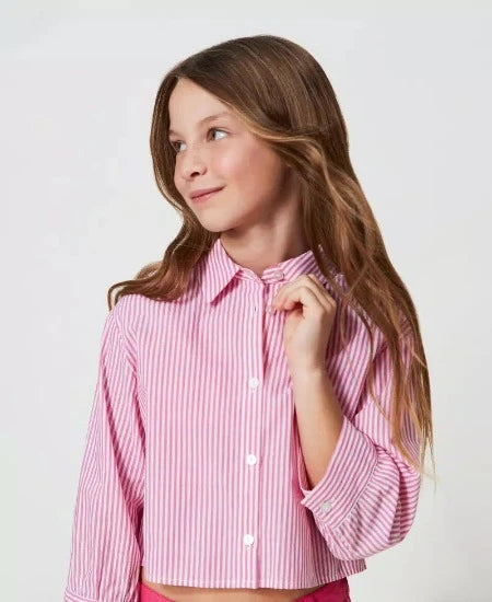 TWINSET | CAMICIA IN POPELINE A RIGHE