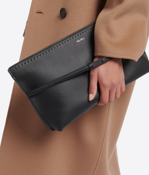 ARCHETYPE LEATHER CLUTCH WITH DRAGONNES