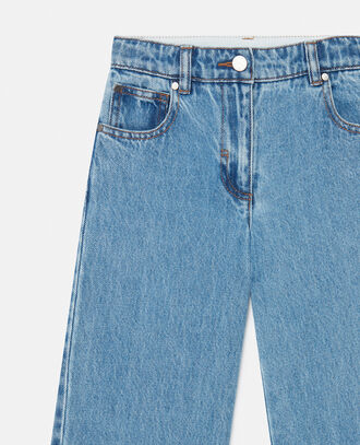 STELLA McCARTNEY | JEANS IN DENIM CON LAVAGGIO  VINTAGE E GAMBA DRITTA