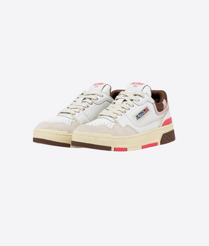 SNEAKERS CLC LOW IN PELLE BIANCA, MARRONE E ROSA