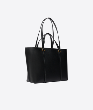 LARGE SHOPPER BAG IN DRUMMED LEATHER