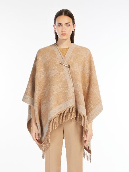 MAX MARA | PONCHO IN LANA JACQUARD