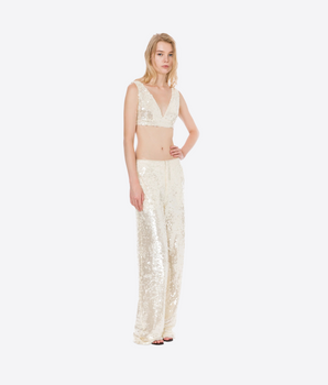 PANTALONE AMPIO IN PAILLETTES