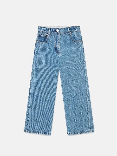 STELLA McCARTNEY | JEANS IN DENIM CON LAVAGGIO  VINTAGE E GAMBA DRITTA