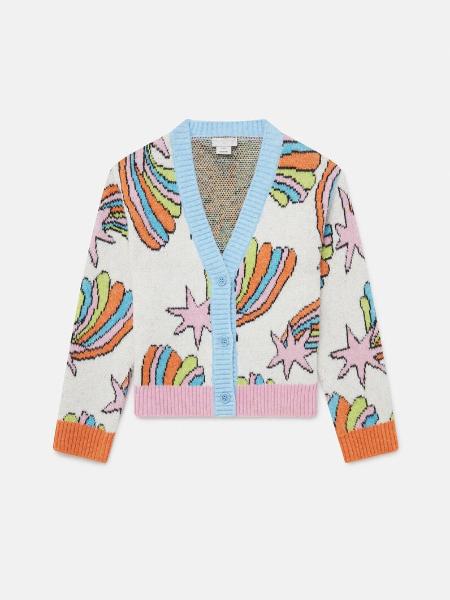 STELLA McCARTNEY | CARDIGAN IN MAGLIA CON STELLE CADENTI