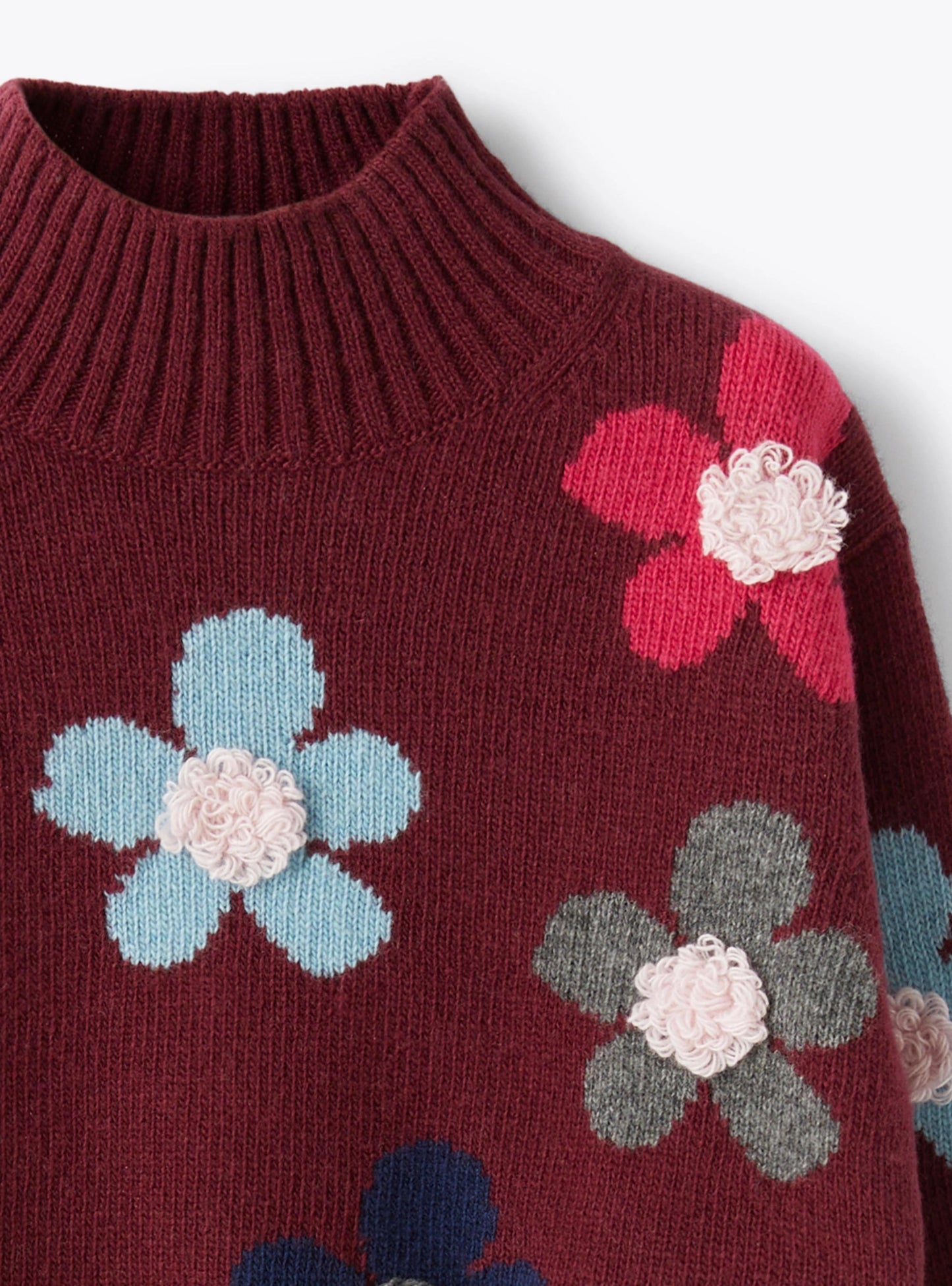 IL GUFO | MAGLIA IN LANA CON FIORI