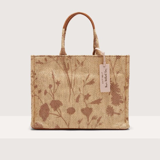 COCCINELLE | NEVER WITHOUT BAG STRAW SHADOW PRINT MEDIUM