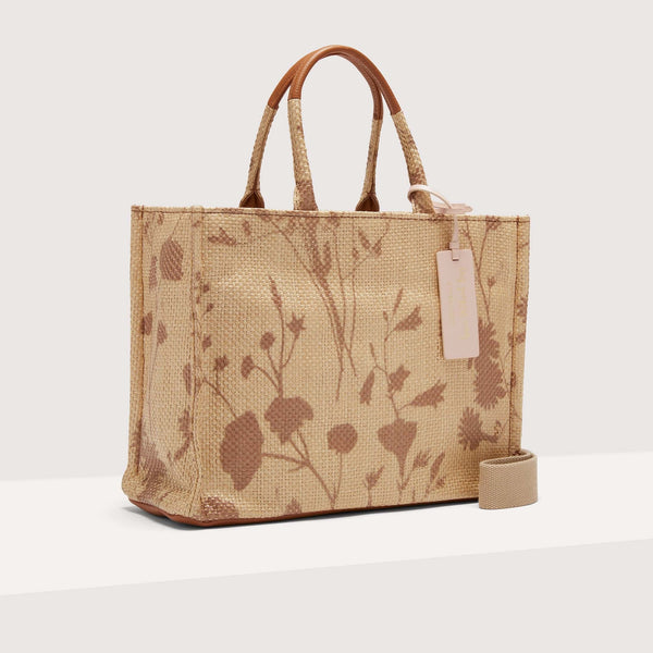COCCINELLE | NEVER WITHOUT BAG STRAW SHADOW PRINT MEDIUM