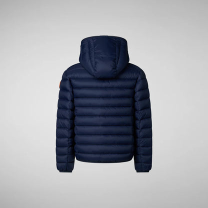 SAVE THE DUCK | PIUMINO ANIMAL FREE BAMBINO DONY BLU NAVY