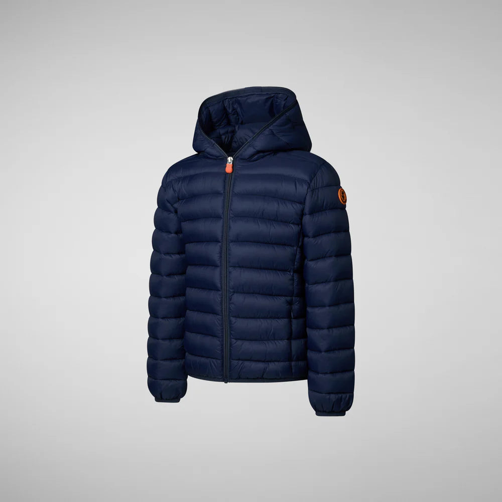 SAVE THE DUCK | PIUMINO ANIMAL FREE BAMBINO DONY BLU NAVY