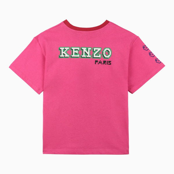 KENZO | T-SHIRT LAMPONE CON STAMPE