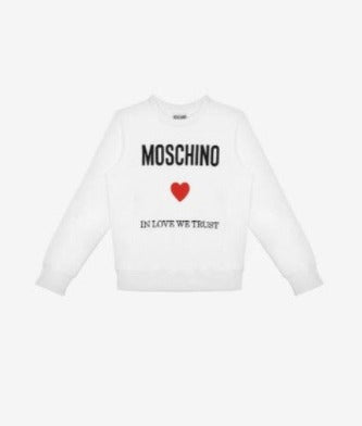 MOSCHINO | FELPA IN COTONE IN LOVE WE TRUST