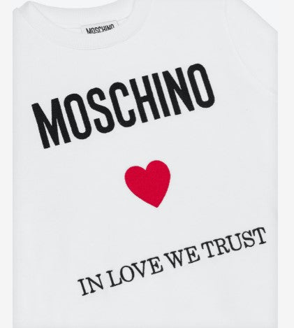 MOSCHINO | FELPA IN COTONE IN LOVE WE TRUST