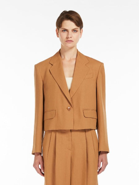 WEEKEND MAX MARA | BLAZER CORTO IN VISCOSA E LINO