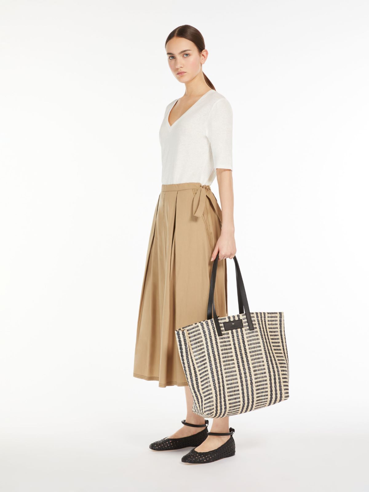 WEEKEND MAX MARA | BORSA SHOPPING EFFETTO RAFIA JACQUARD