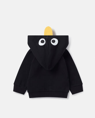 STELLA McCARTNEY | FELPA CON CAPPUCCIO E ZIP PINGUINO