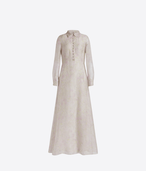 ALBERTA FERRETTI ABITO ABITO CAMICIA IN ORGANZA DI SETA CON STAMPA FLOREALE