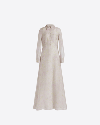 ALBERTA FERRETTI ABITO ABITO CAMICIA IN ORGANZA DI SETA CON STAMPA FLOREALE