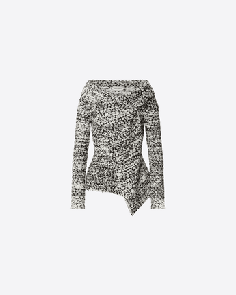 ALBERTA FERRETTI MAGLIA GRIGIO / 42 GIACCA IN MAGLIA CON SCOLLO INCROCIATO IN LANA BOUCLÉ