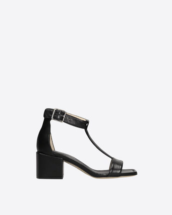 ANNA F SCARPE SANDALI IN PELLE NERA