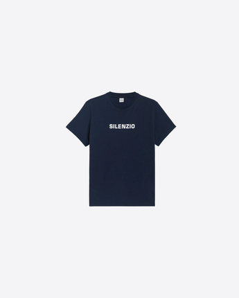 ASPESI T-SHIRT T-SHIRT IN JERSEY DI COTONE CON STAMPA "SILENZIO"