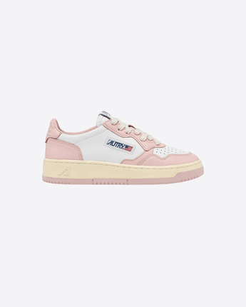 AUTRY Abbigliamento e accessori 37 SNEAKERS MEDALIST LOW BICOLOR IN PELLE BIANCA E POWDER