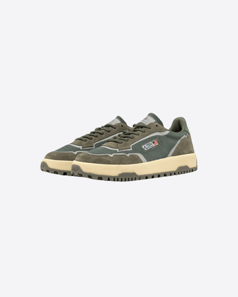 AUTRY Abbigliamento e accessori SNEAKERS WILDPACE LOW IN MESH E SUEDE VERDE MILITARE